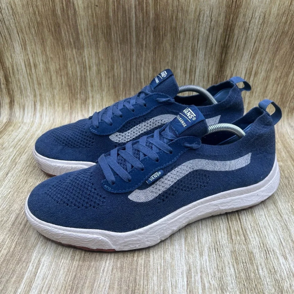 Vans UltraRange VR3 Men's Size 11.5 Navy Blue Grey Knit Sustainable Sneakers